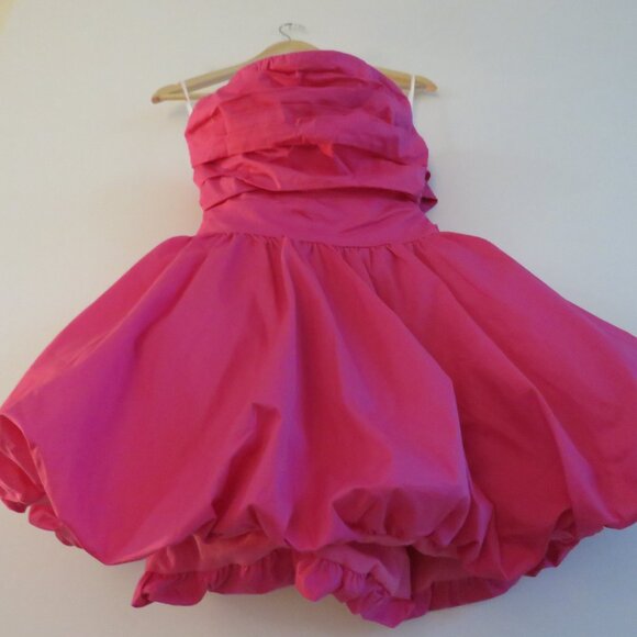 HELLO MOLLY Upon A Cloud Strapless Mini Dress Puffball Pink 80s - Size XS NWT - Picture 10 of 15